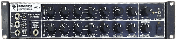 Pearce BC-1 bass preamp (channel 1 & 2 jumped)